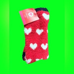 Cozy Red Heart Socks